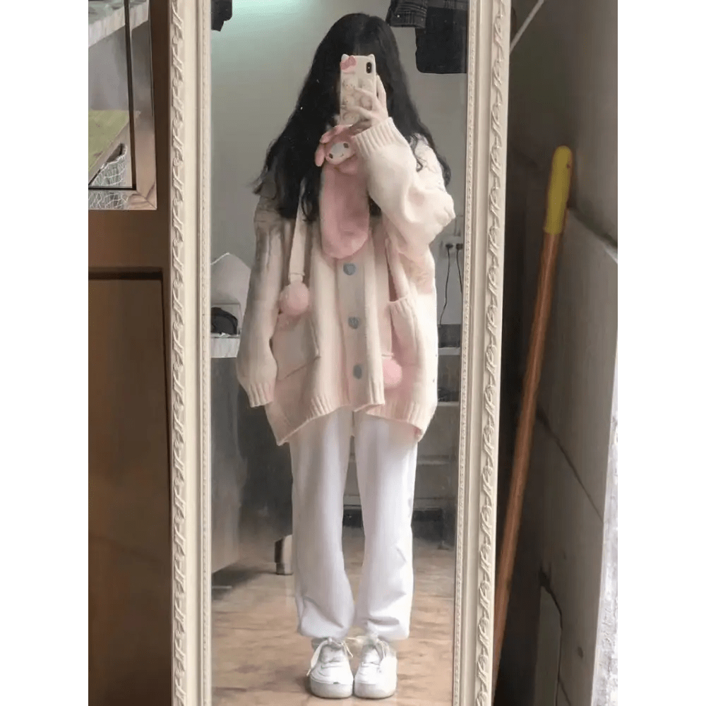 Cozy Kawaii Cardigan for Stylish Comfort in Cold Weather - Cosparty
