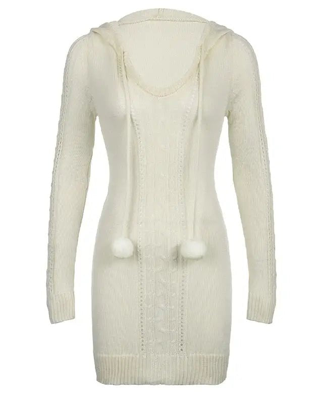 Cozy Knit Sweater Dress for Stylish Comfort Year - Round - Cosparty