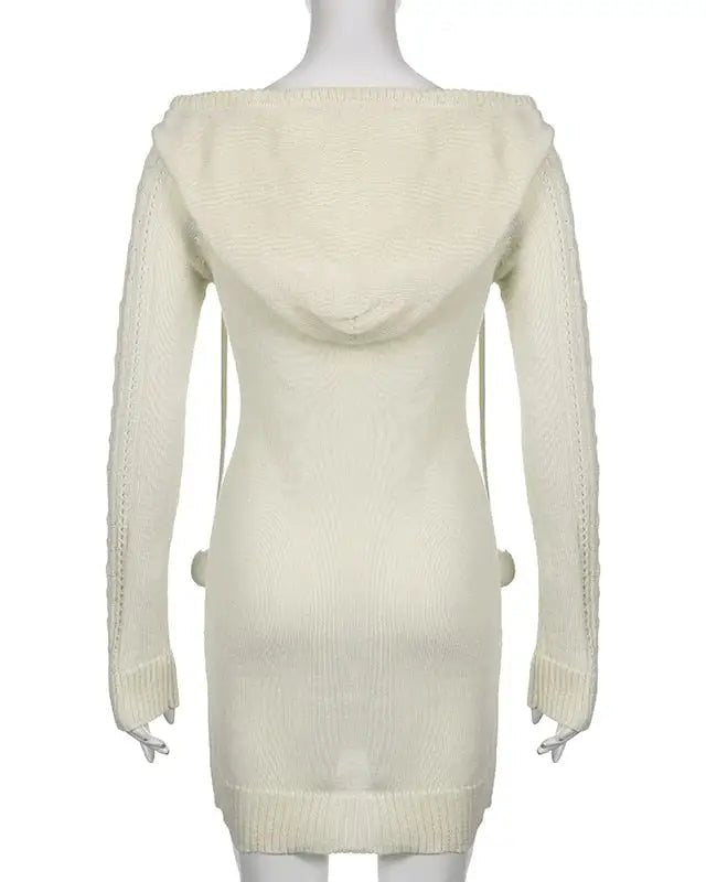 Cozy Knit Sweater Dress for Stylish Comfort Year - Round - Cosparty