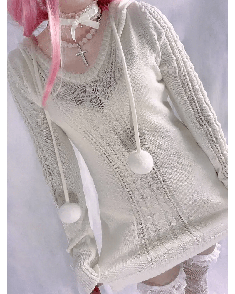 Cozy Knit Sweater Dress for Stylish Comfort Year - Round - Cosparty