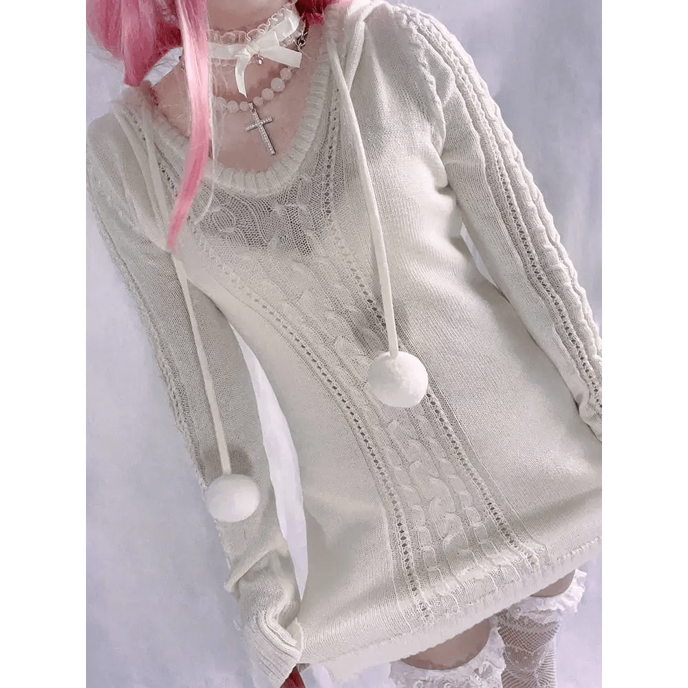 Cozy Knit Sweater Dress for Stylish Comfort Year - Round - Cosparty