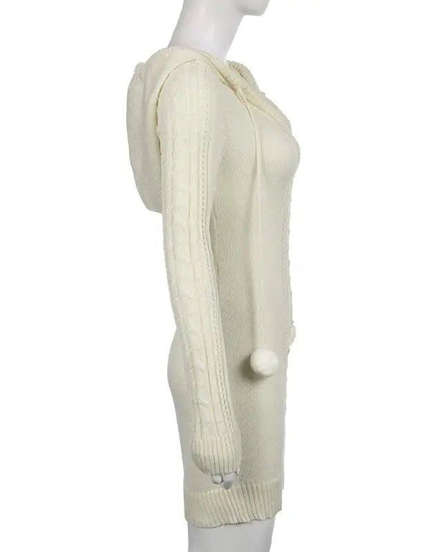 Cozy Knit Sweater Dress for Stylish Comfort Year - Round - Cosparty