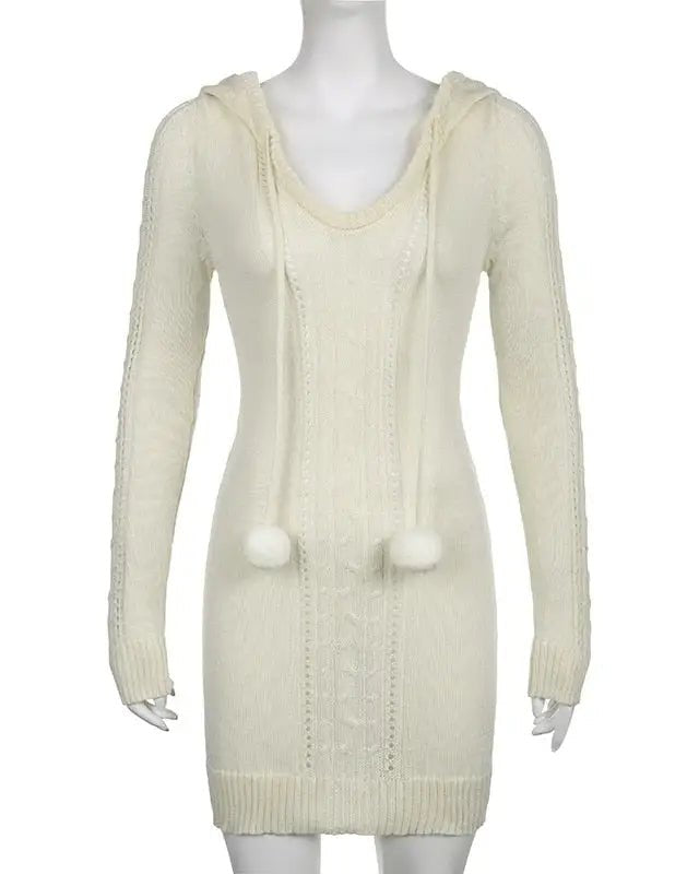 Cozy Knit Sweater Dress for Stylish Comfort Year - Round - Cosparty