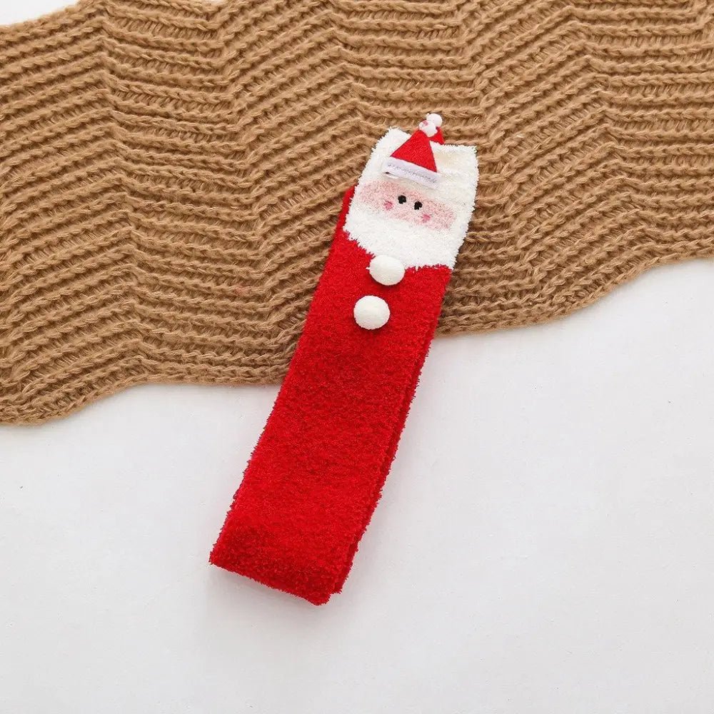 Cozy Red Santa Thigh High Stockings for Everyone - Cosparty