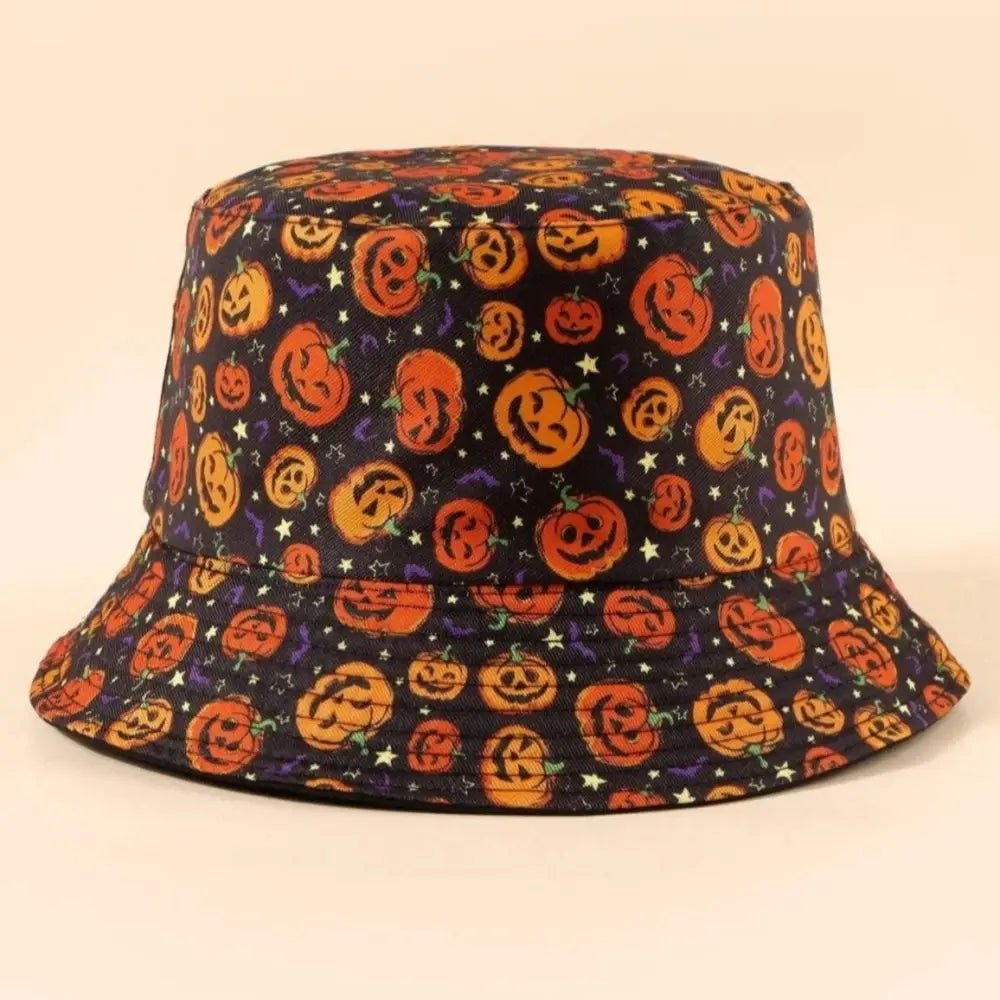 Creepy Cute Jack - o - Lantern Pumpkin Bucket Hat for Halloween Kawaii Style - Cosparty