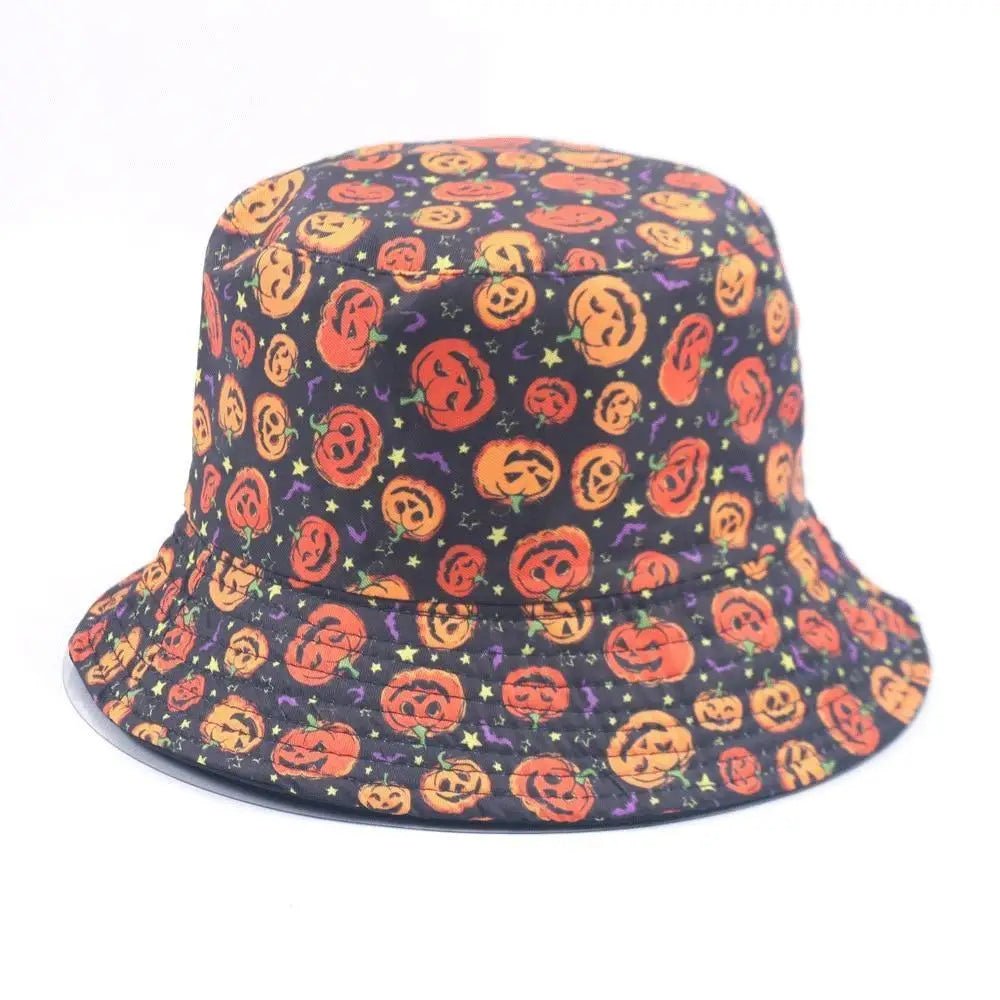 Creepy Cute Jack - o - Lantern Pumpkin Bucket Hat for Halloween Kawaii Style - Cosparty