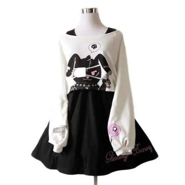Creepy Cute Long Sleeve Bunny Dress for Shoulder 37 - 40 Sizes - Cosparty