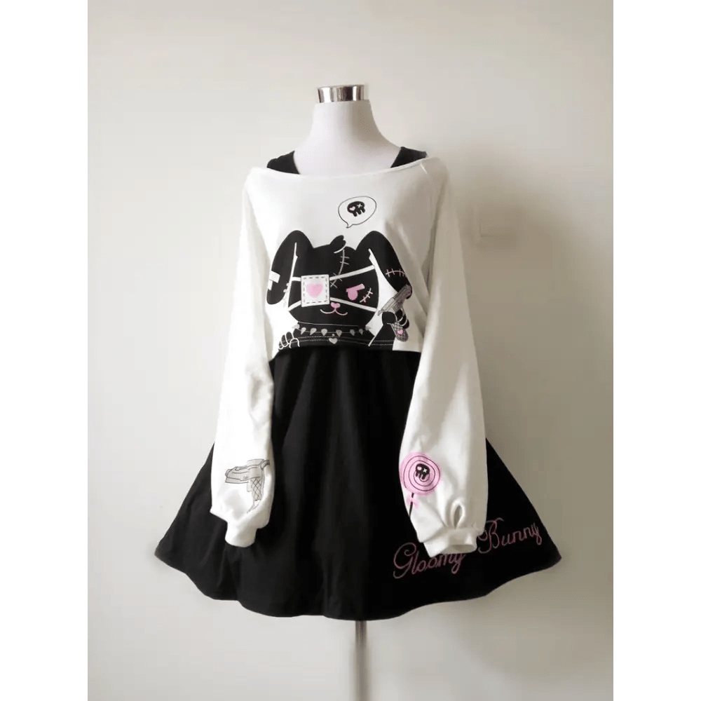 Creepy Cute Long Sleeve Bunny Dress for Shoulder 37 - 40 Sizes - Cosparty