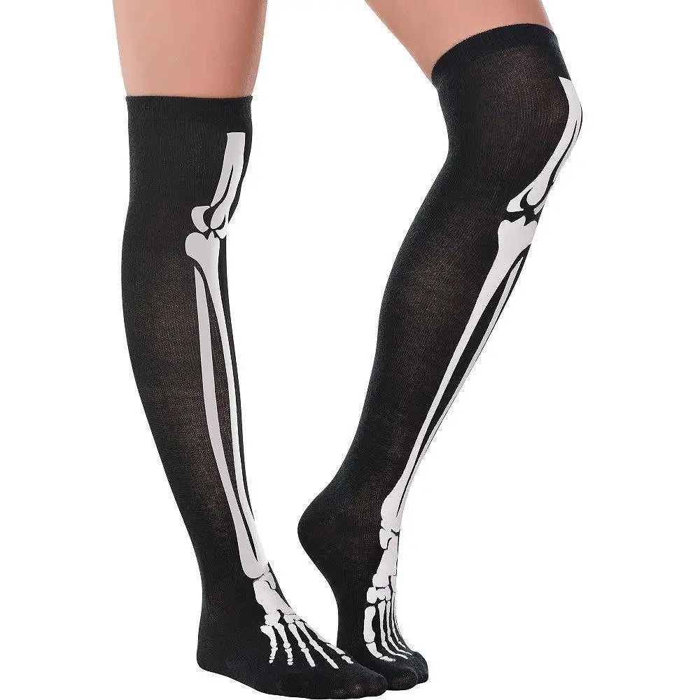 Creepy Cute Skeleton Bone Leggings for Halloween and Gothic Style - Cosparty