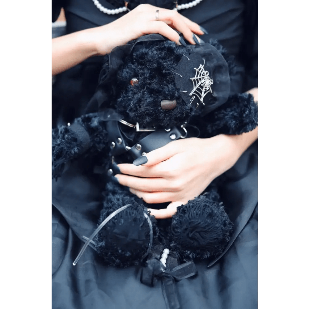Creepy Cute Teddy Bear Messenger Bag in Gothic Style - Cosparty