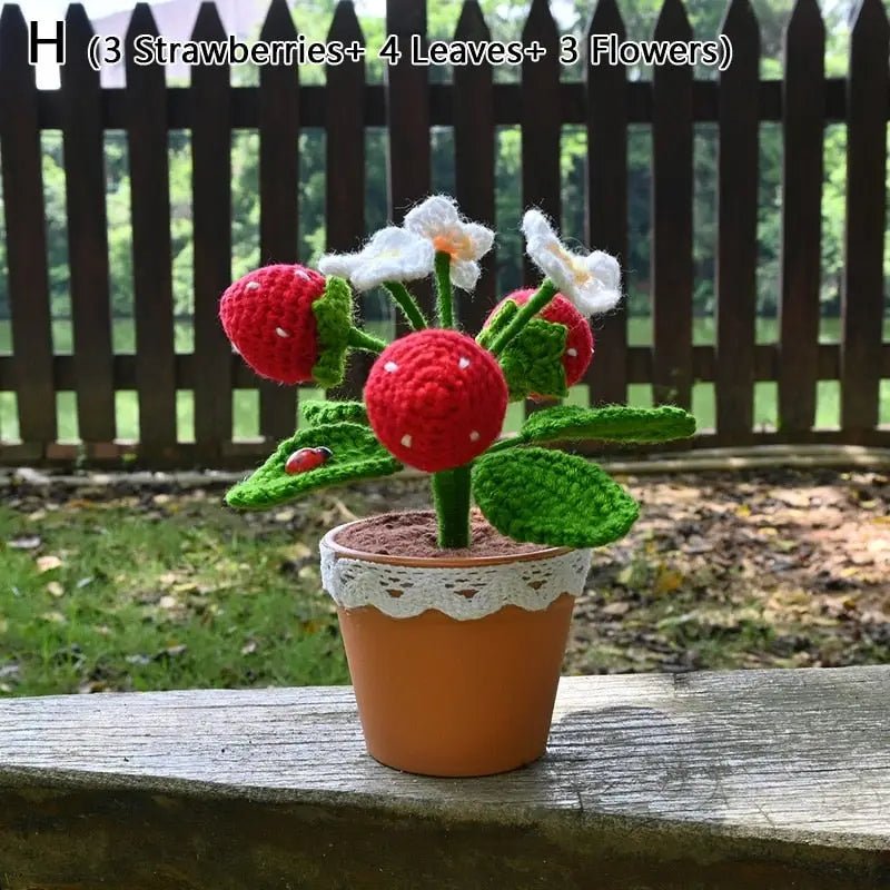 Crochet Strawberry Plants for Whimsical Home Decor - Cosparty