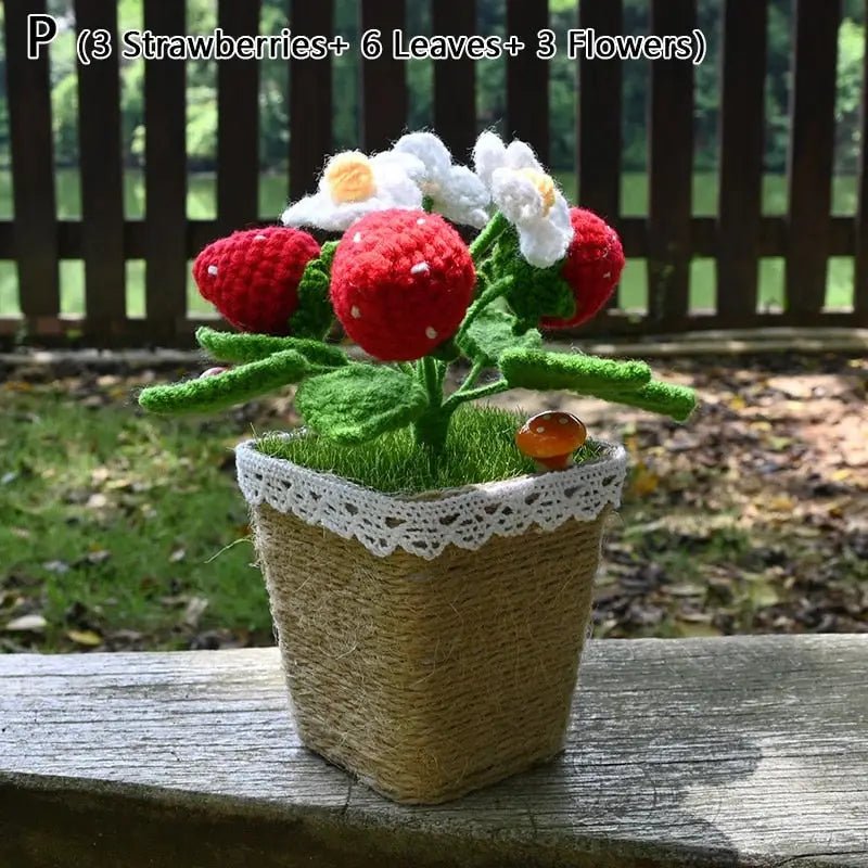 Crochet Strawberry Plants for Whimsical Home Decor - Cosparty