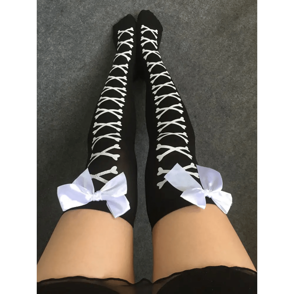 Crossbone Corset Thigh - High Socks for Endless Compliments - Cosparty