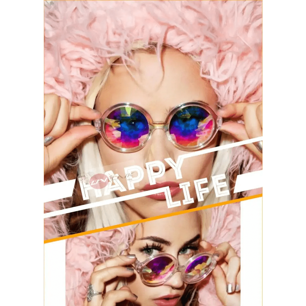 Crystallized Jewel Sunglasses with Kaleidoscope Effect - Cosparty