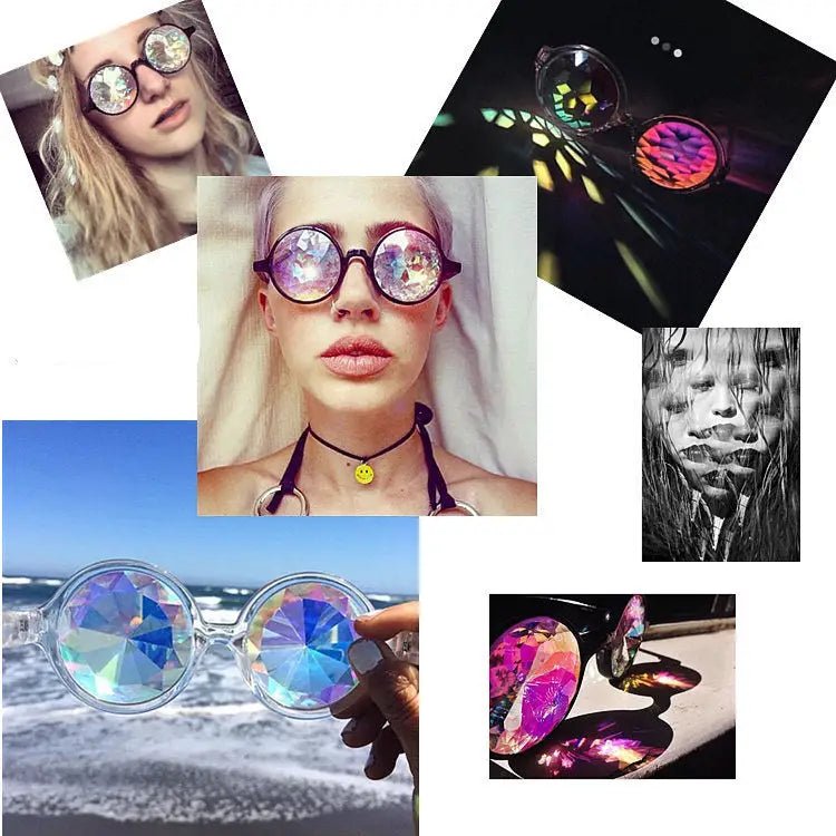 Crystallized Jewel Sunglasses with Kaleidoscope Effect - Cosparty