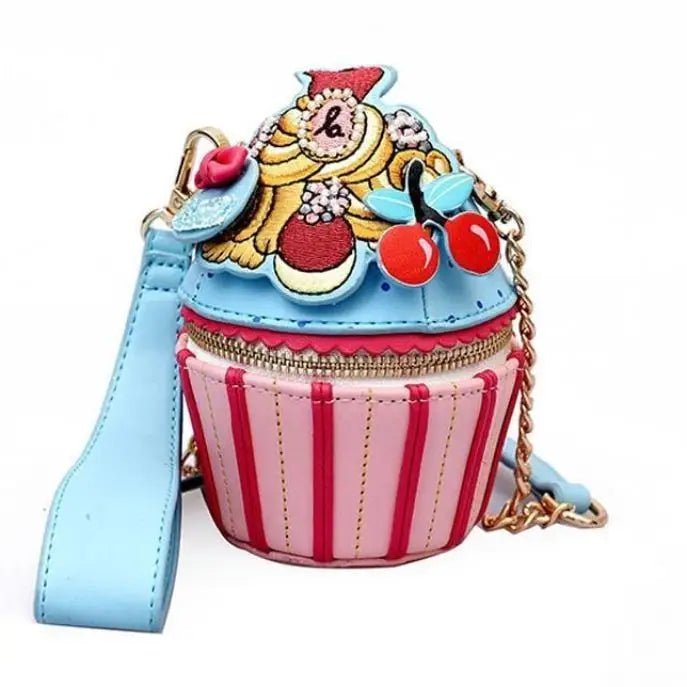 Cupcake Handbag in Vegan Leather with Intricate 3D Design - Cosparty
