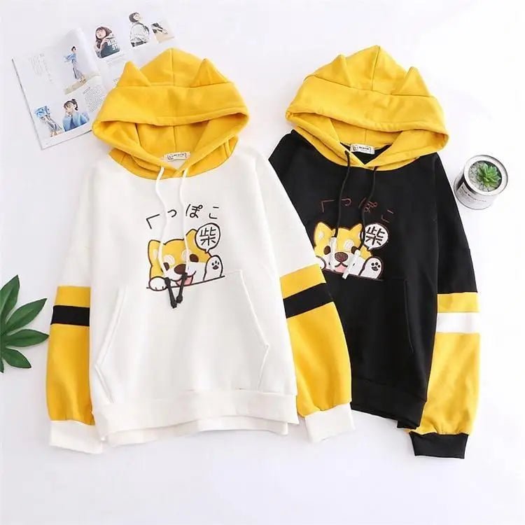 Cute Corgi Puppy Dog Hoodie for Kawaii Fashion Lovers - Cosparty