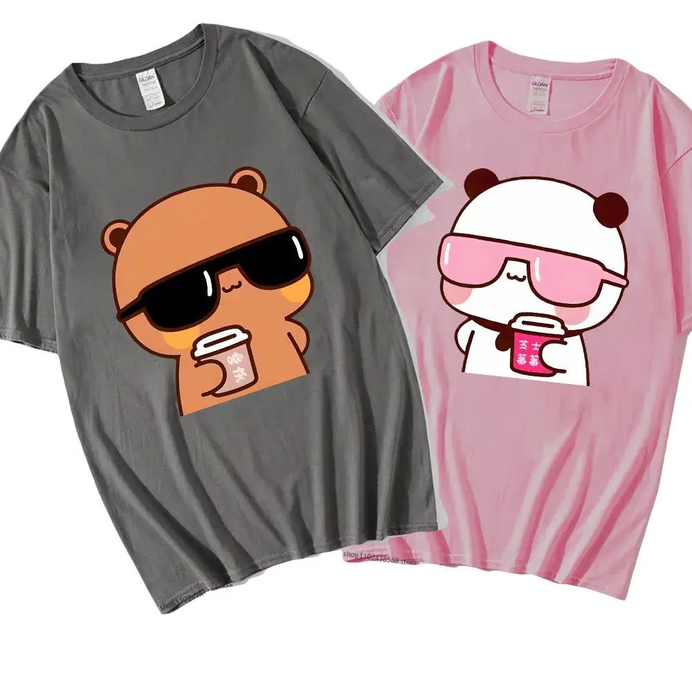 Cute Couple Dudu & Bubu Matching Shirts for Playful Couples - Cosparty