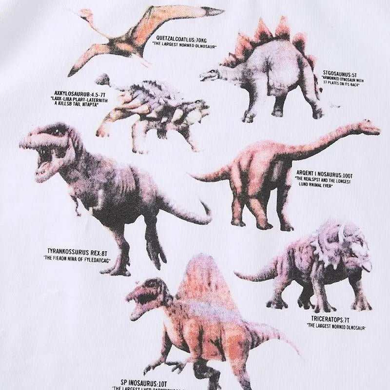 Cute Dino Diagram Infographic Crop Top for Kids Org Instock - Cosparty