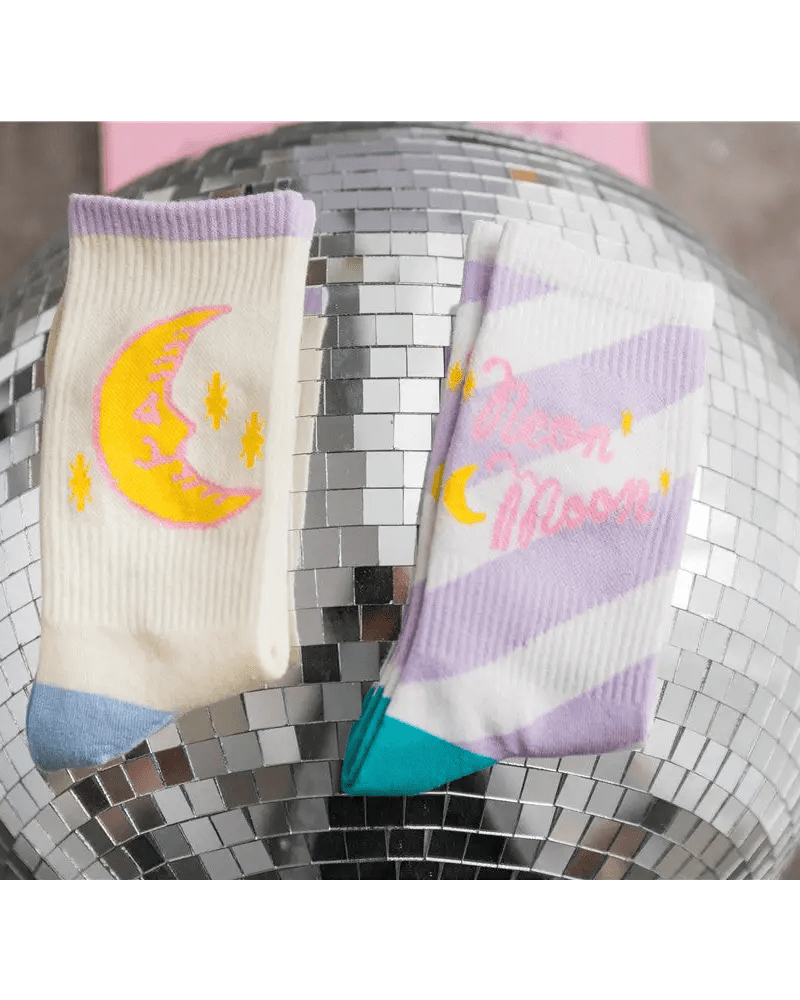 Cute Fairy Kei Moon Socks for Magical Girl Anime Aesthetic - Cosparty