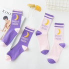 Cute Fairy Kei Moon Socks for Magical Girl Anime Aesthetic - Cosparty