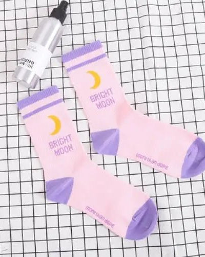 Cute Fairy Kei Moon Socks for Magical Girl Anime Aesthetic - Cosparty
