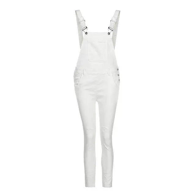 Cute Full Length Overalls in White or Black - Cosparty