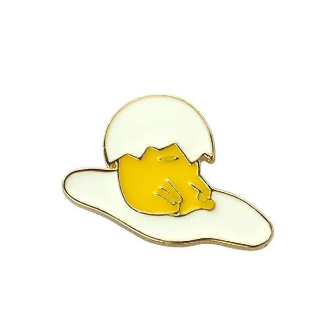 Cute Gudetama Happy Egg Yolk Enamel Pin - Cosparty