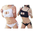 Cute Neko Cat Inspired Lingerie Set with Bikini Bottoms and Accessories - Cosparty