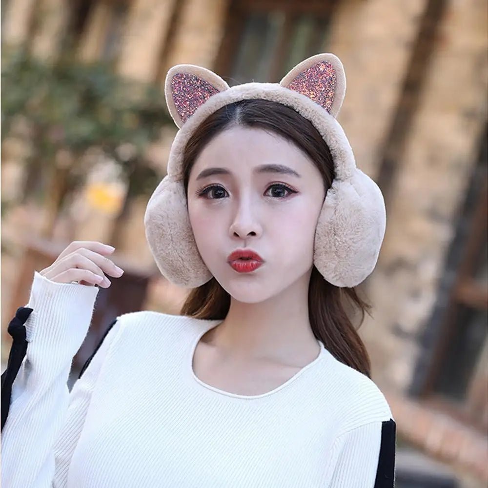 Cute Pastel Cat Ear Ear Muffs for Winter Comfort - Cosparty