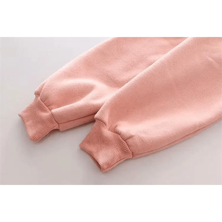 Cute Pink and White Baby Bun Hoodie with Bunny Ears - Cosparty