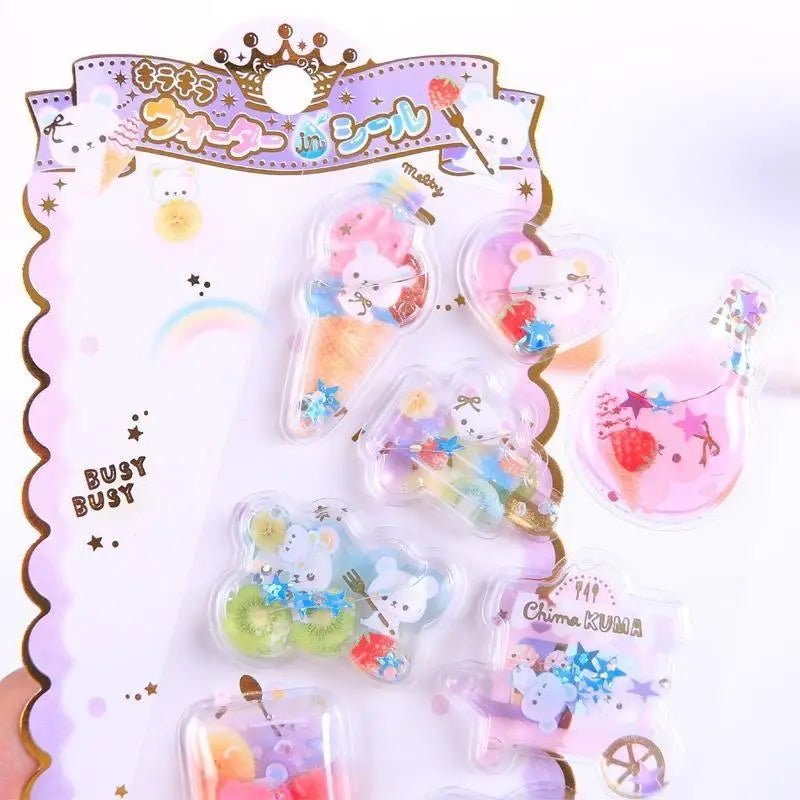 Cute Puffy Glitter Stickers for Kawaii Lovers in New Condition - Cosparty