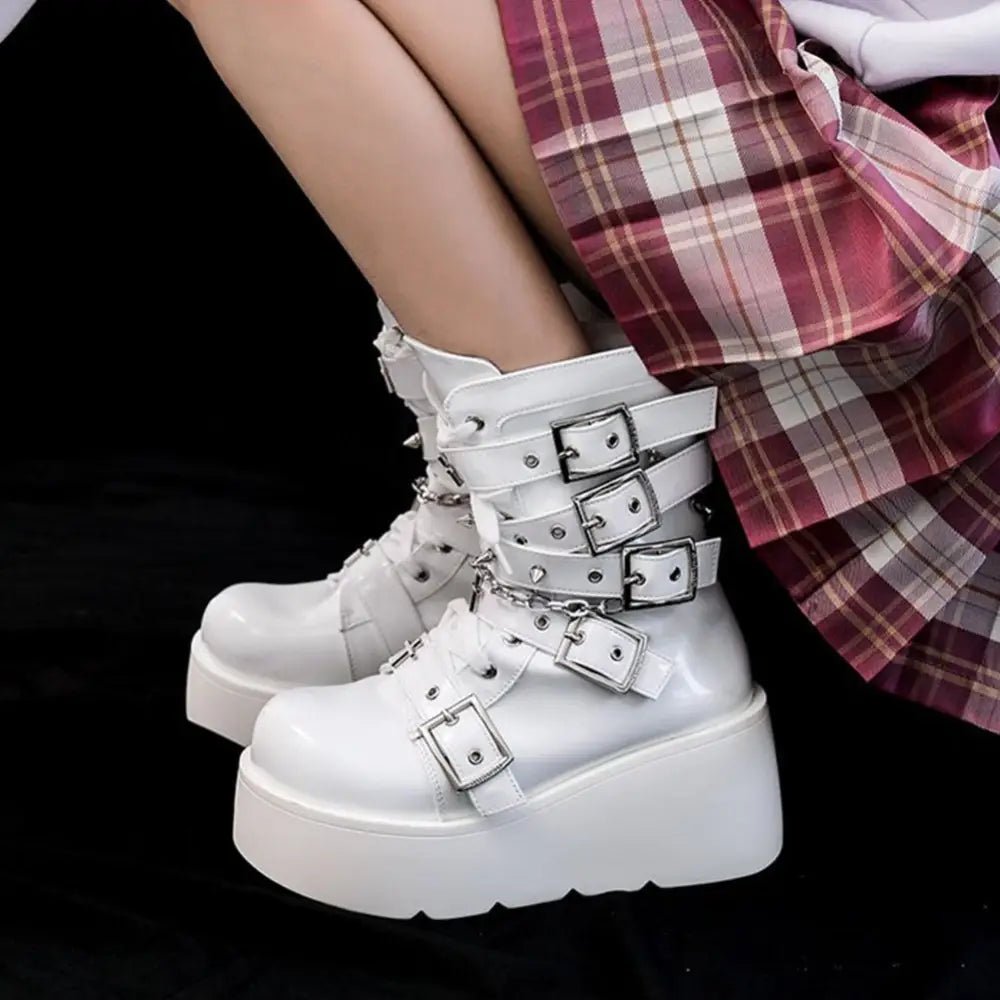 Cyber Punk Babydoll Booties for Edgy Alternative Fashion - Cosparty