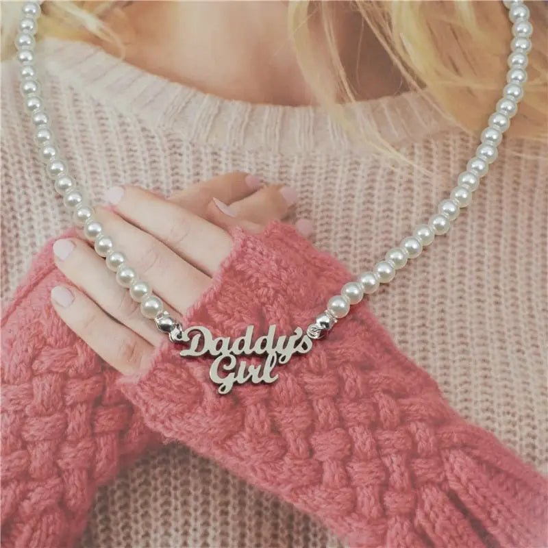 Daddy's Girl Pearl Necklace for Discreet Everyday Love - Cosparty