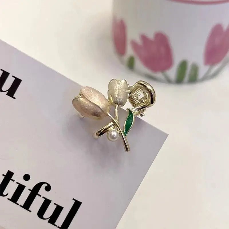 Dainty Floral Ceramic Hair Claw Clip for a Unique Style - Cosparty