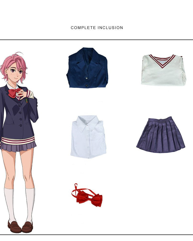 Dandadan Ken Takakura, Momo Ayase, Aira Shiratori Cosplay Uniform Set - Cosparty
