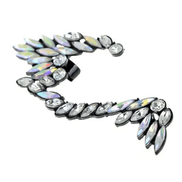 Diamond Rhinestone Elf Ear Clip - On Ear Cuff for Cosplay and Everyday Wear - Cosparty