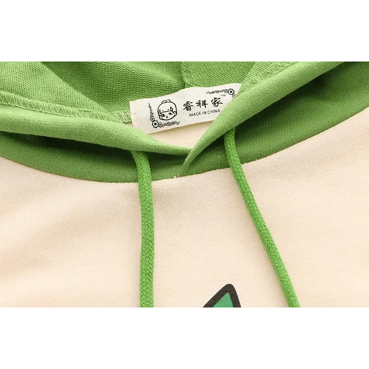 Dino - Green Japanese Inspired Hooded T-Shirt - Cosparty