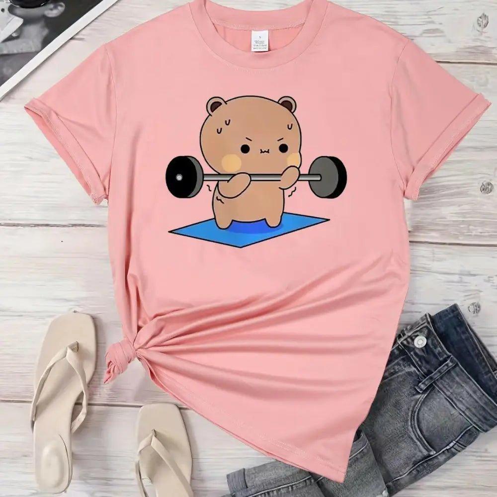 Dudu & Bubu Women's Gym T-Shirt for Comfortable Workouts - Cosparty