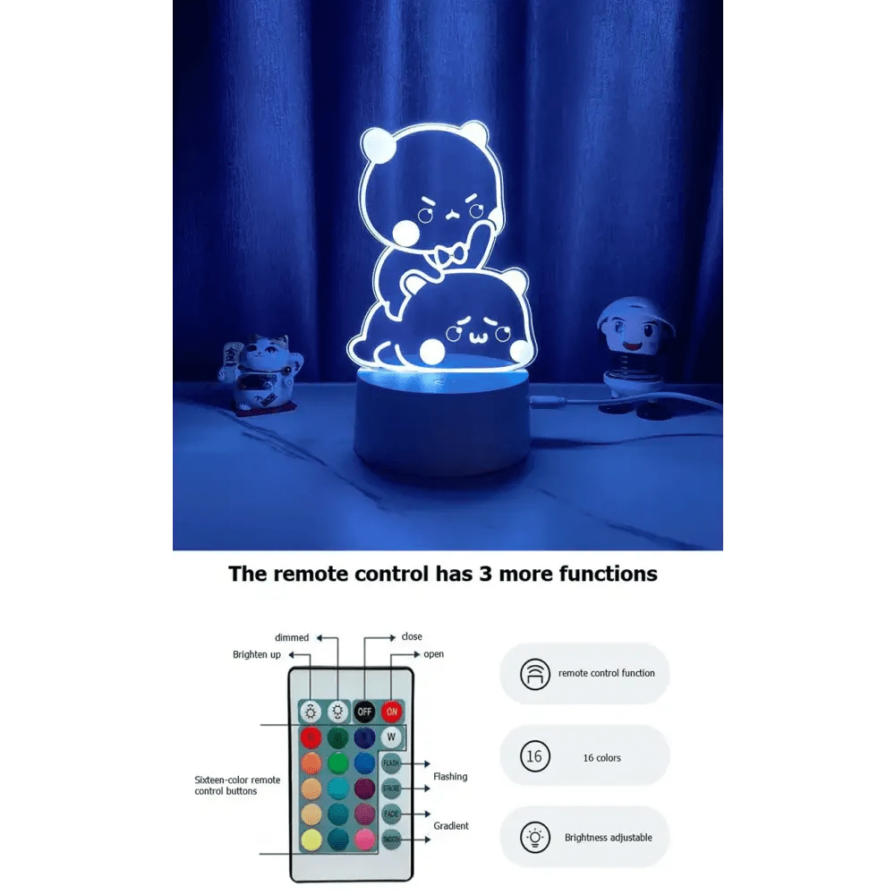 Dudu Night Light with 16 Colour Options for a Playful Glow - Cosparty