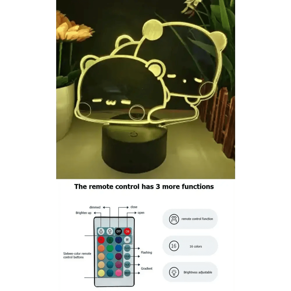 Dudu Night Light with 16 Colour Options for a Playful Glow - Cosparty