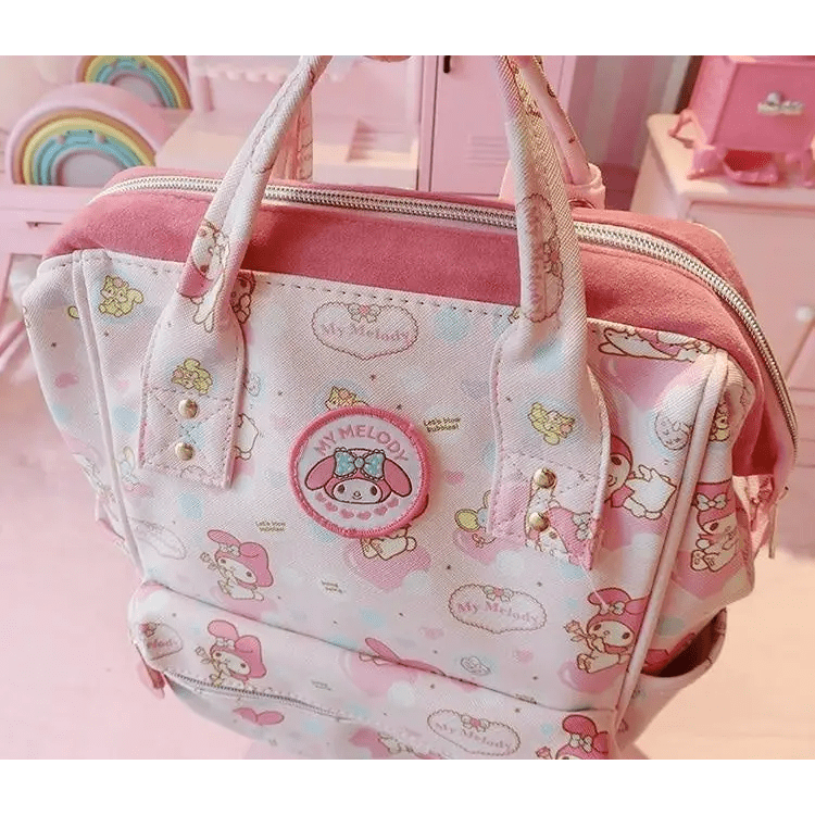 Durable Pink Bunny Backpack for Kawaii Collection Products Melody - Rucksack - Cosparty