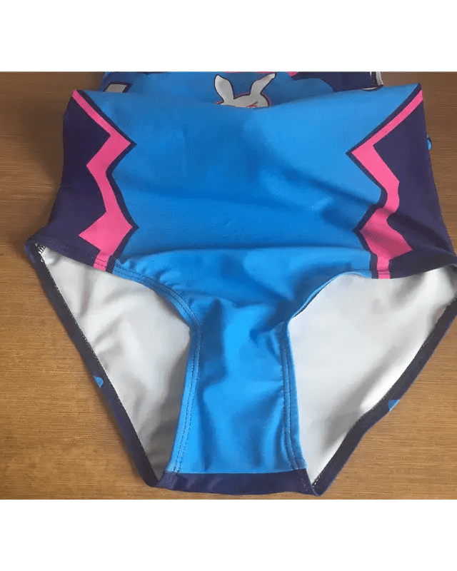 D.Va Overwatch One Piece Swimsuit with Built - in Bra Liner - Cosparty