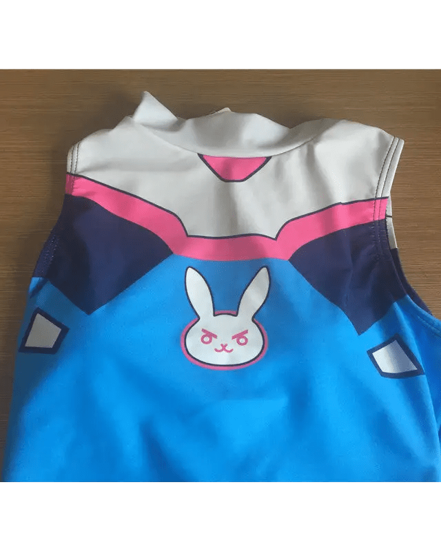 D.Va Overwatch One Piece Swimsuit with Built - in Bra Liner - Cosparty