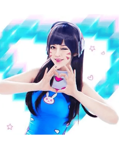 D.Va Overwatch One Piece Swimsuit with Built - in Bra Liner - Cosparty