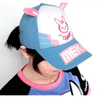 D.Va Overwatch Rabbit Ear Hat with Kawaii Embroidery and Detailing - Cosparty