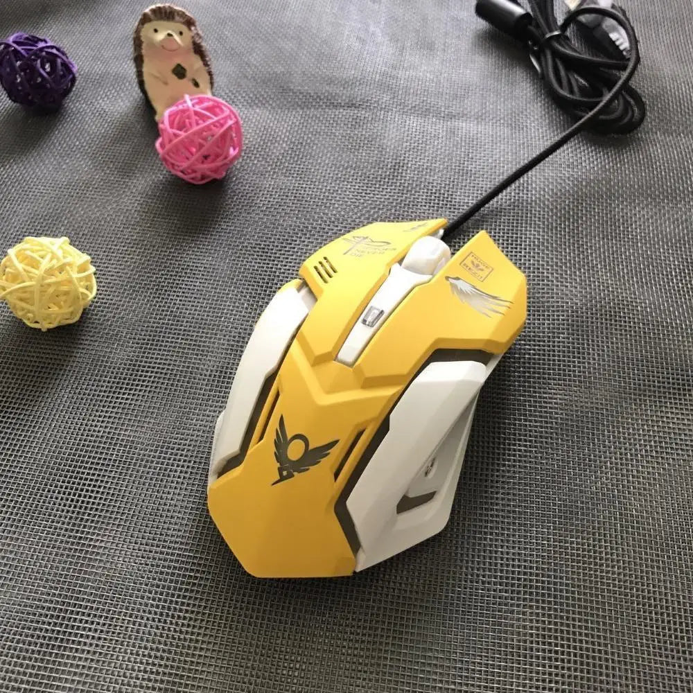 D.Va Pink Blue Ergonomic Gaming Computer Mouse Org InStock for Gamers - Cosparty
