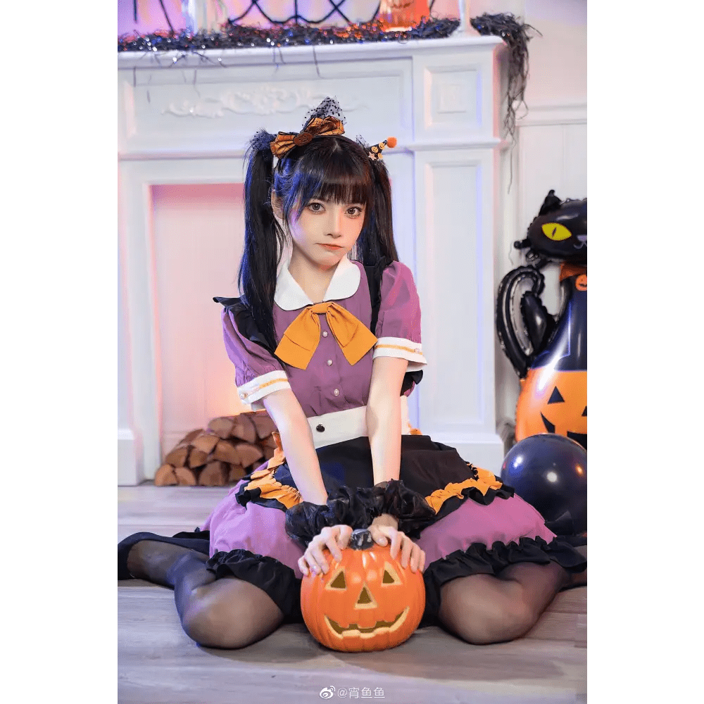 Elegant Halloween Themed Pastel Goth Lolita Dress for Kawaii Babes - Cosparty