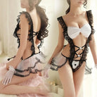 Elegant Lace and Tulle Bodysuit for a Regal Look - lingerie