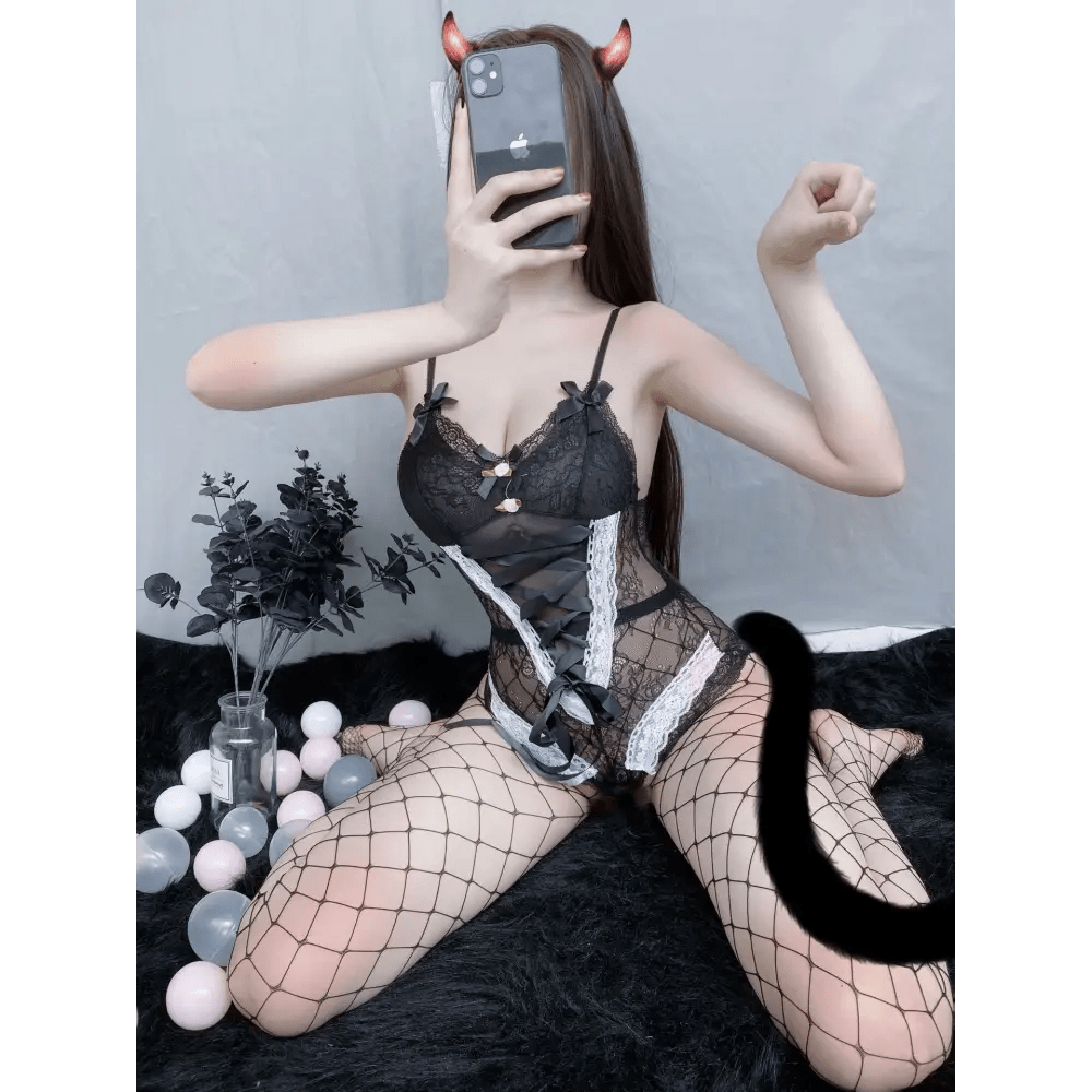 Elegant Lace Corset Bodysuit for a Princess - Like Transformation - Cosparty